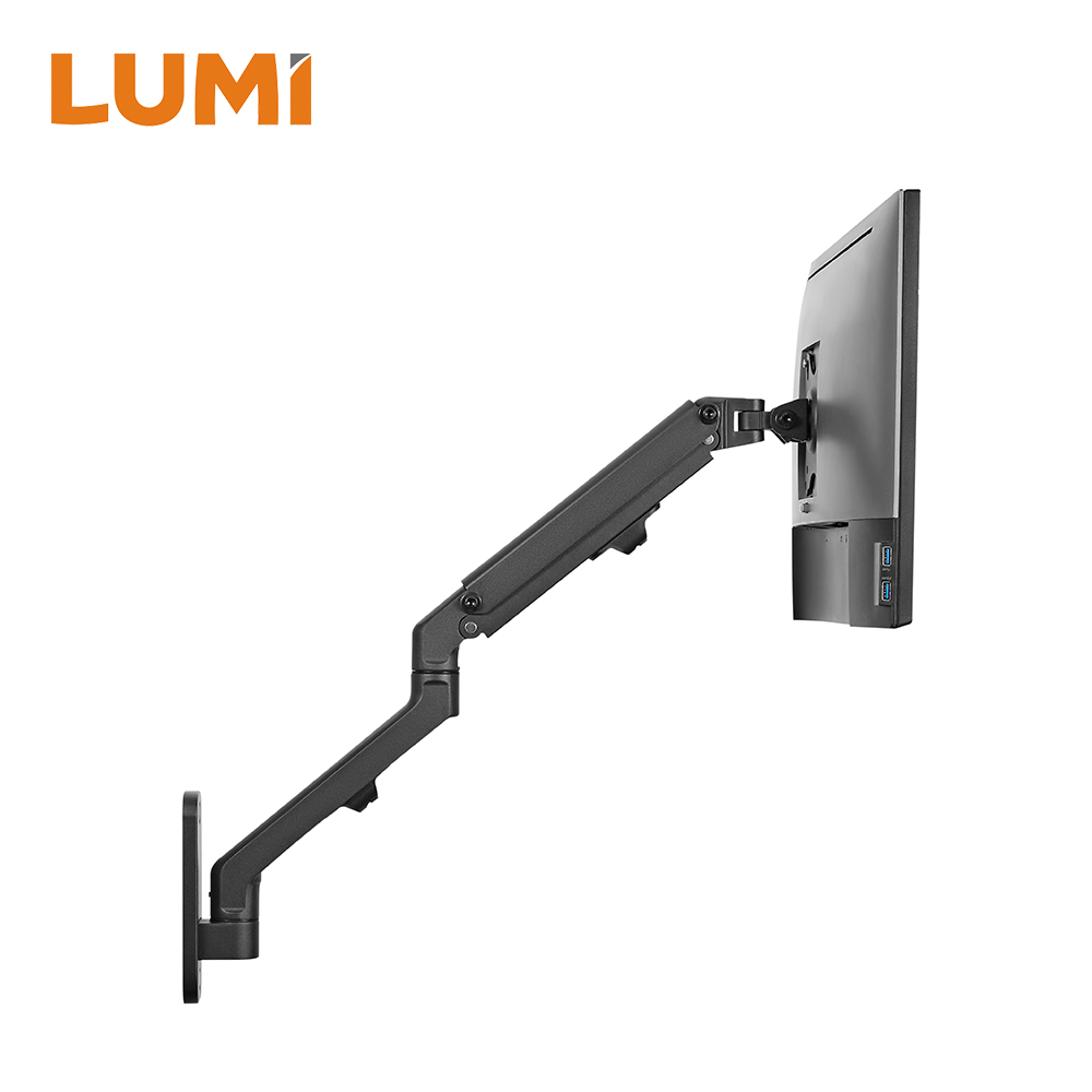Basic Wall Mounted Spring-Assisted Monitor Arm