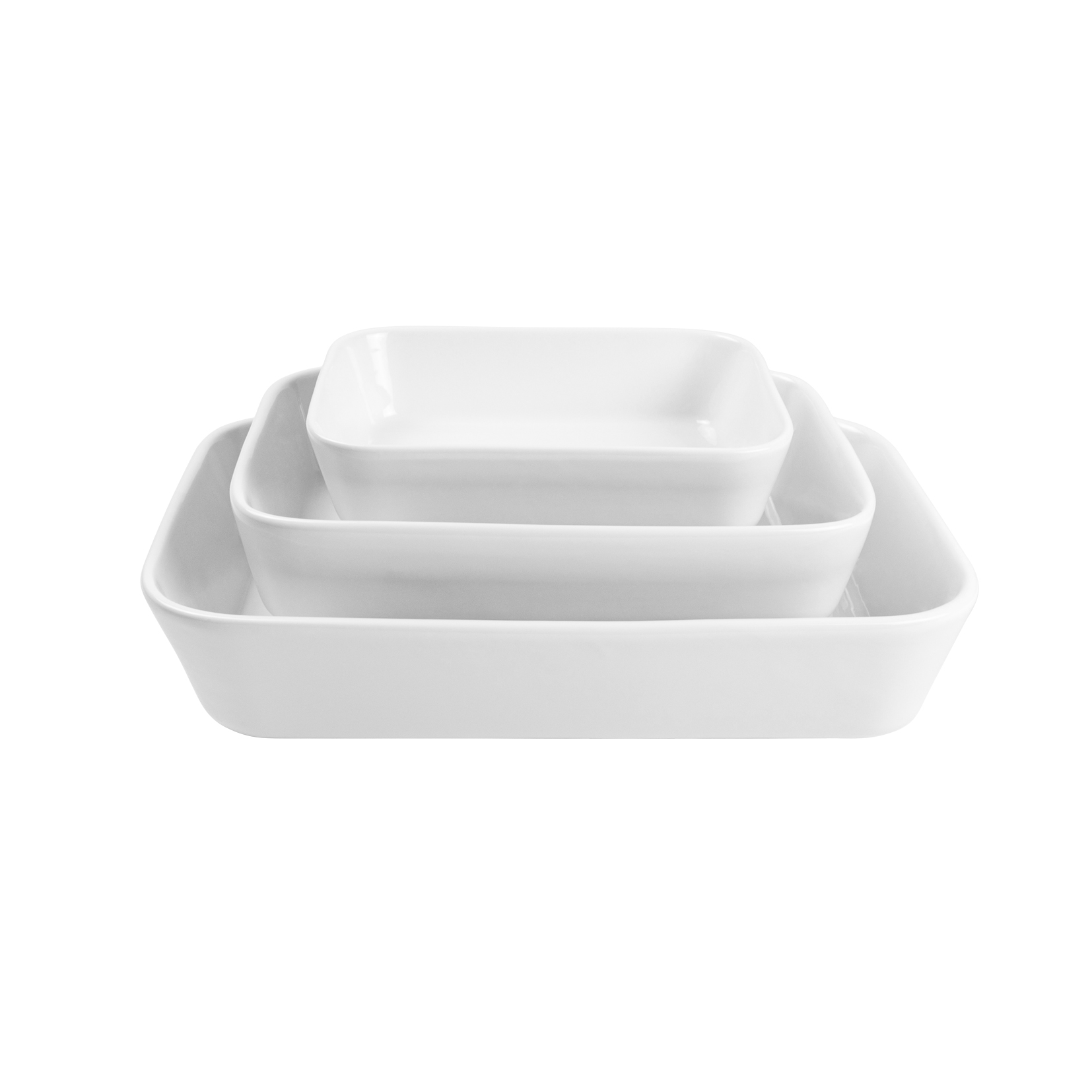 Best Selling Ceramic Bakerware 3-Piece Set in Reactive Rect. Baker