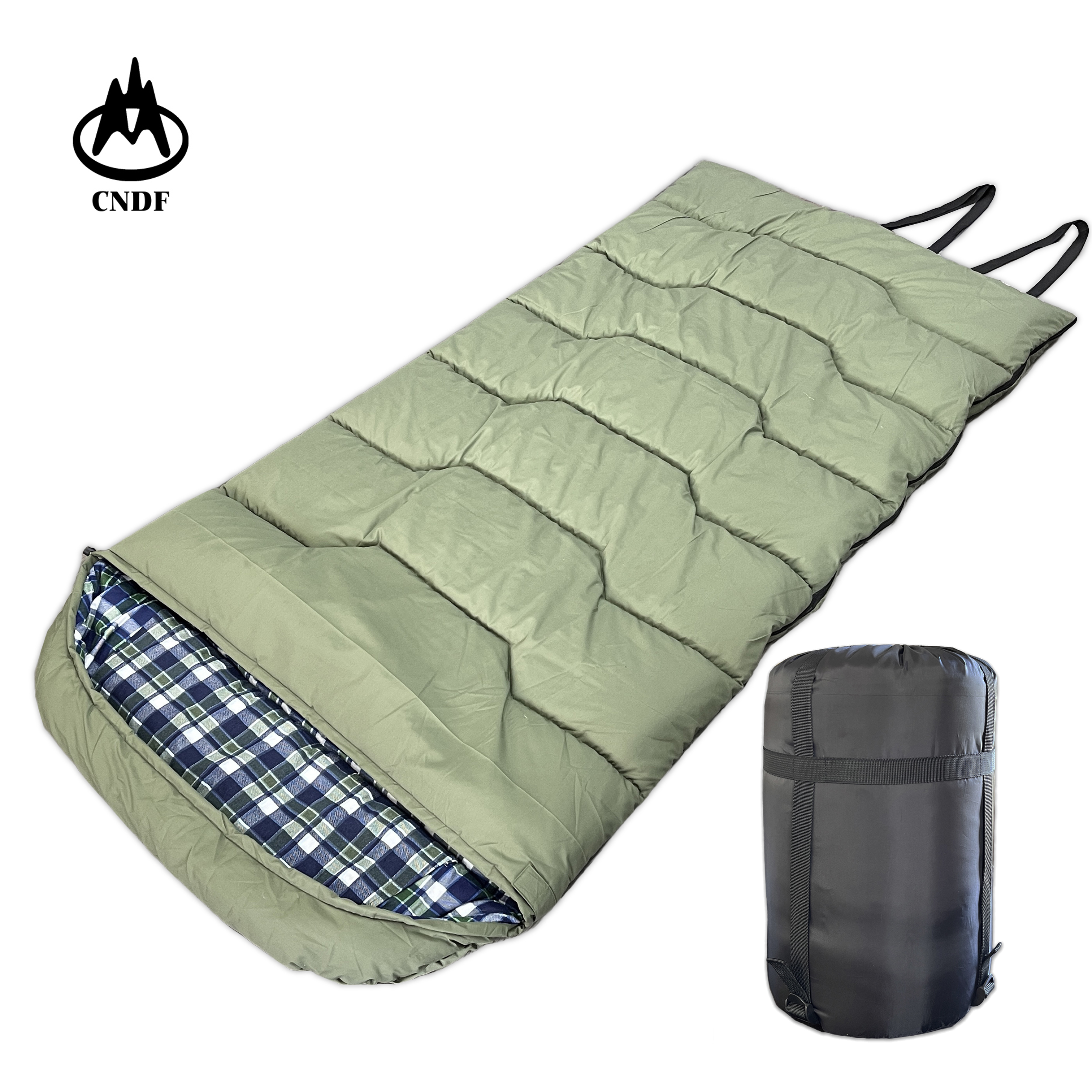 Comfortable Big Size Cotton Flannel Sleeping Bag Warm for Extreme Cold Winter Outdoor Camping