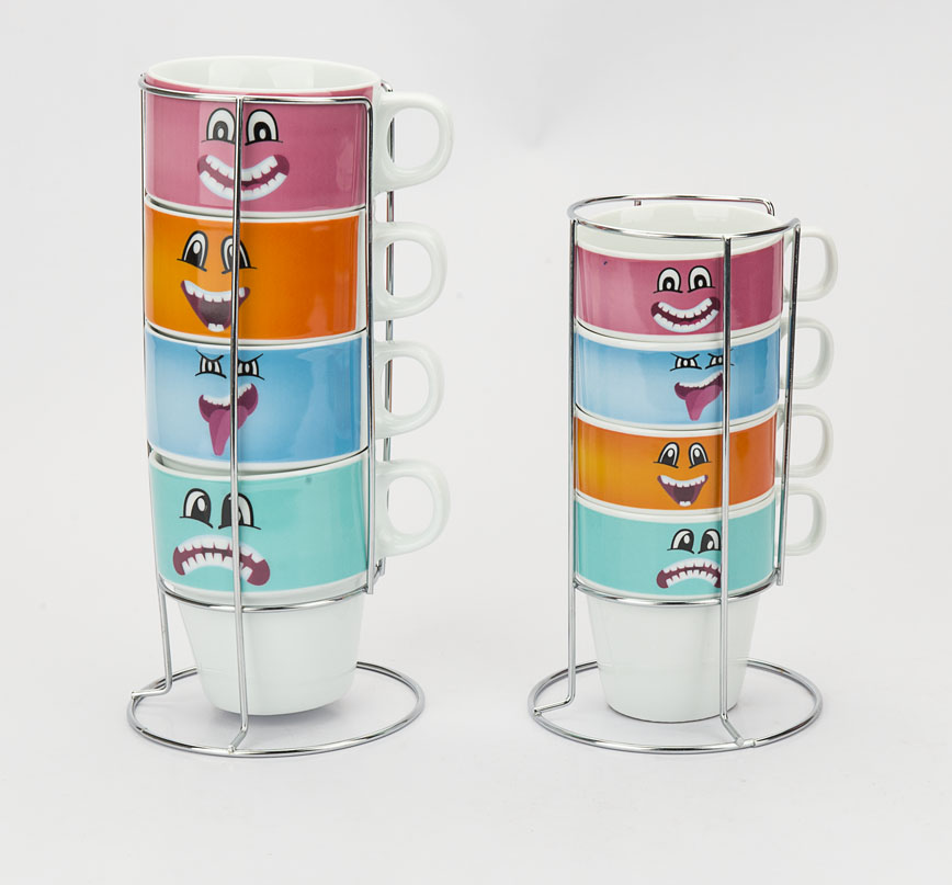 Decal cup saucer