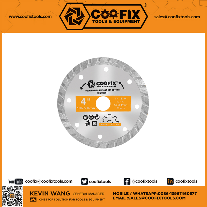 COOFIX HAND TOOLS MANUFACTURE FACTORY Diamond Disc Dry And Wet Cutting Hand tools hardware tools
