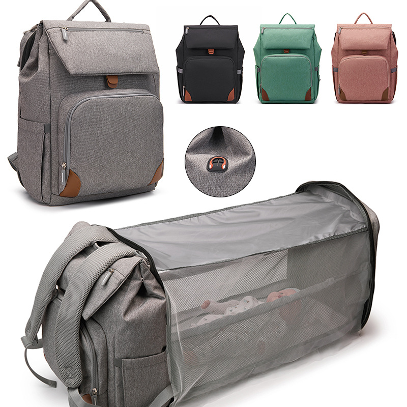3 In 1 Diaper Bags Waterproof Nappy Baby Bag Mommy Diaper Backpack Bag With Changing Station Pad