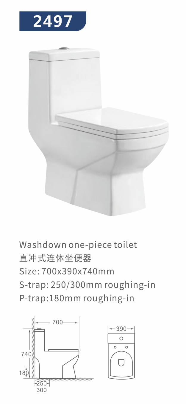 new washdown one piece toilet