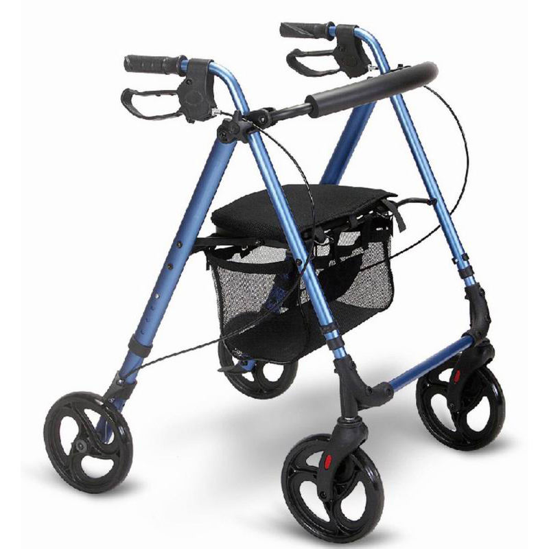 Compact folding rollator