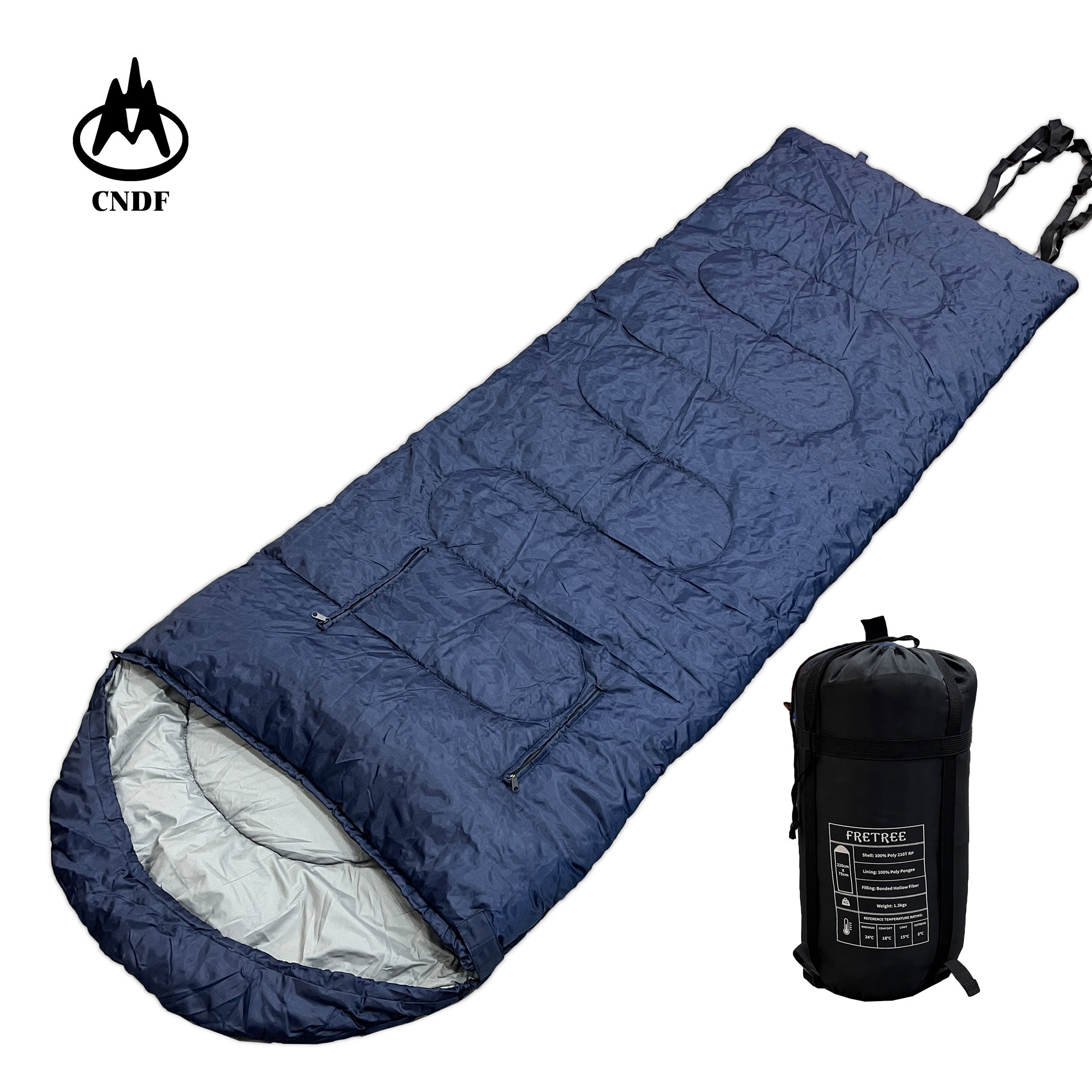 Hot sale 3 Season Arms Out Design Envelop Sleeping Bags with Hood Waterproof Outdoor Camping Indoor