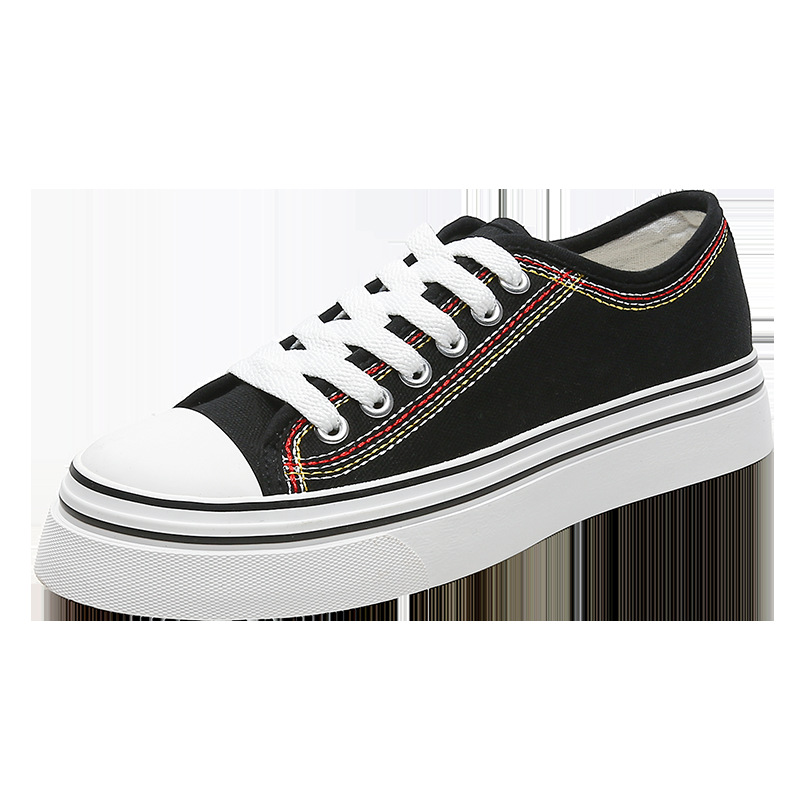 chunky flat platform casual sneakers ,canvas shoes