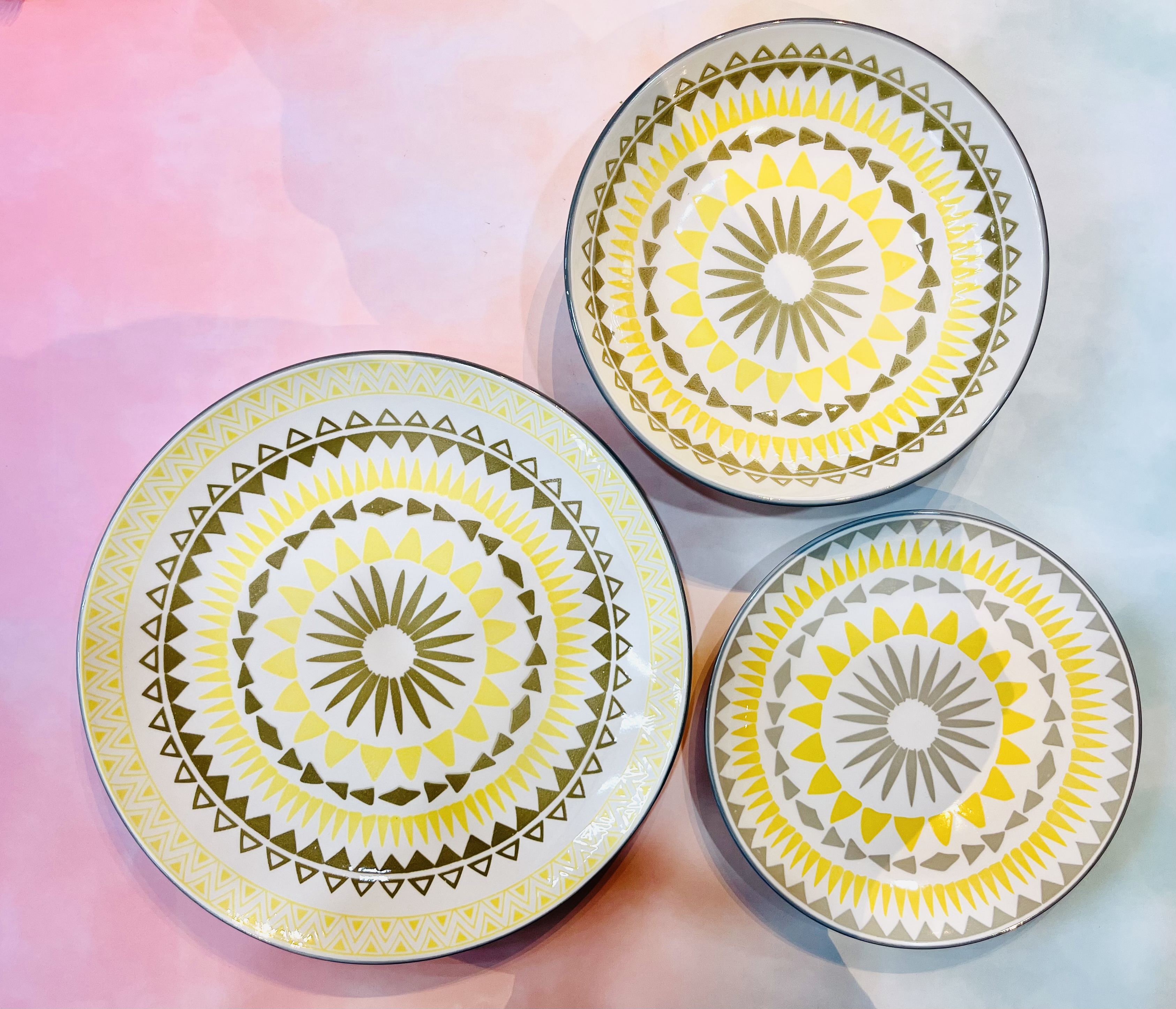 Padprint double colors 12pc dinner set