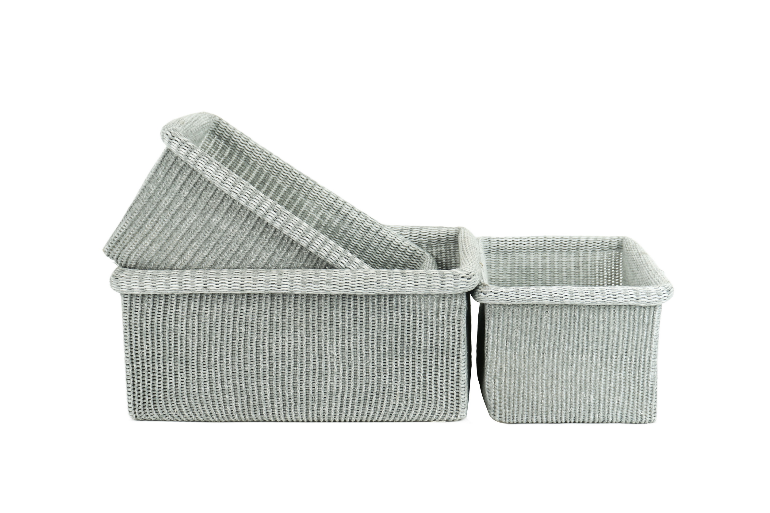 Green Town machine weaved poly cotton storage basket