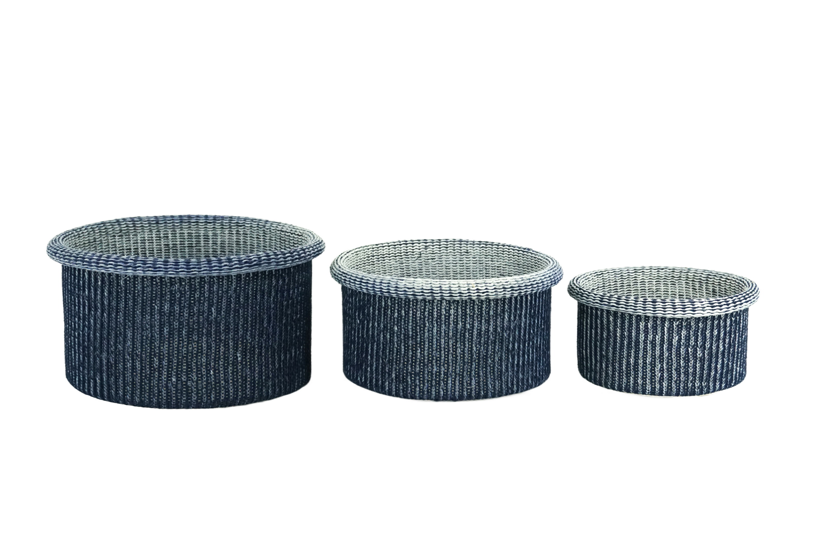 Green Town machine weaved poly cotton storage basket