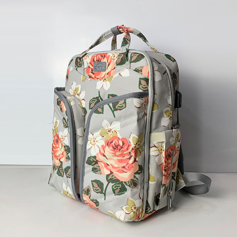 High quality large capacity designer baby eco friendly portable crib princess diaper travel bag
