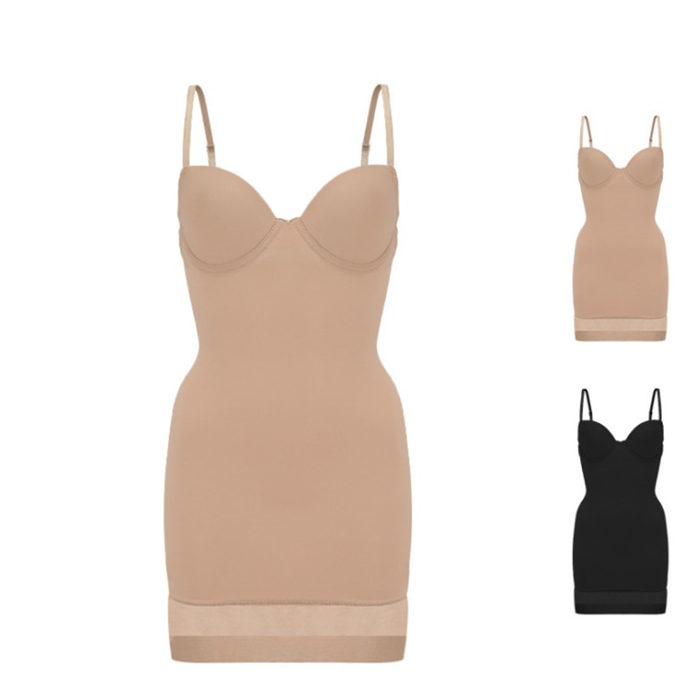 Woman full slip under dress skims shapewear