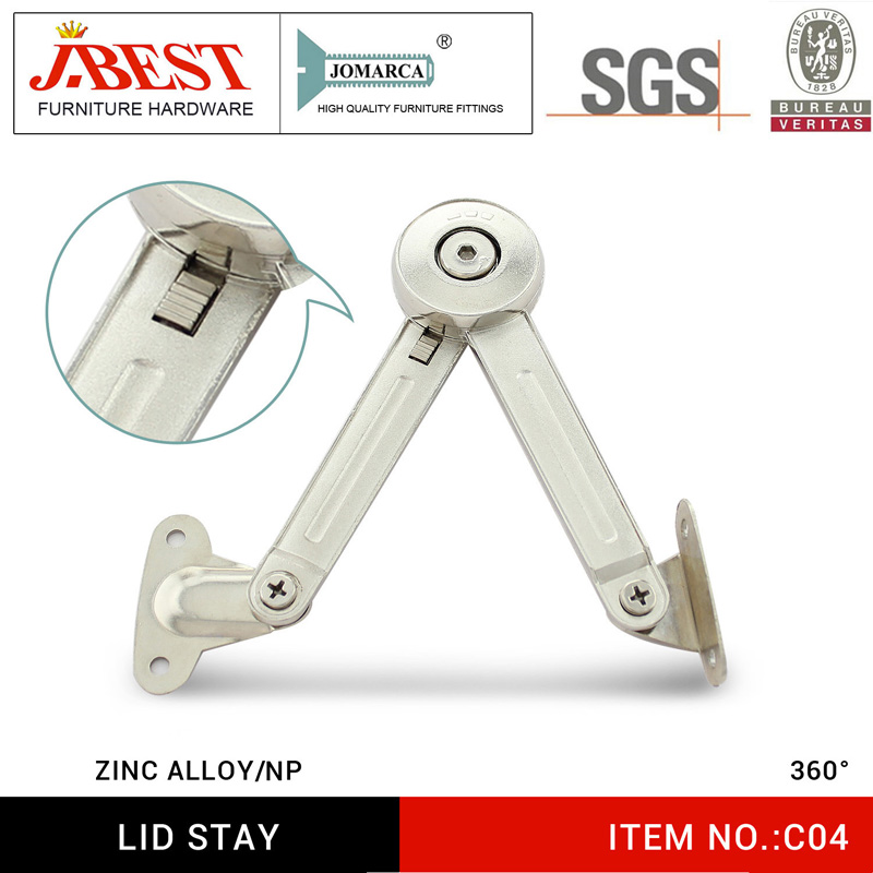 Lid stay, cabinet support