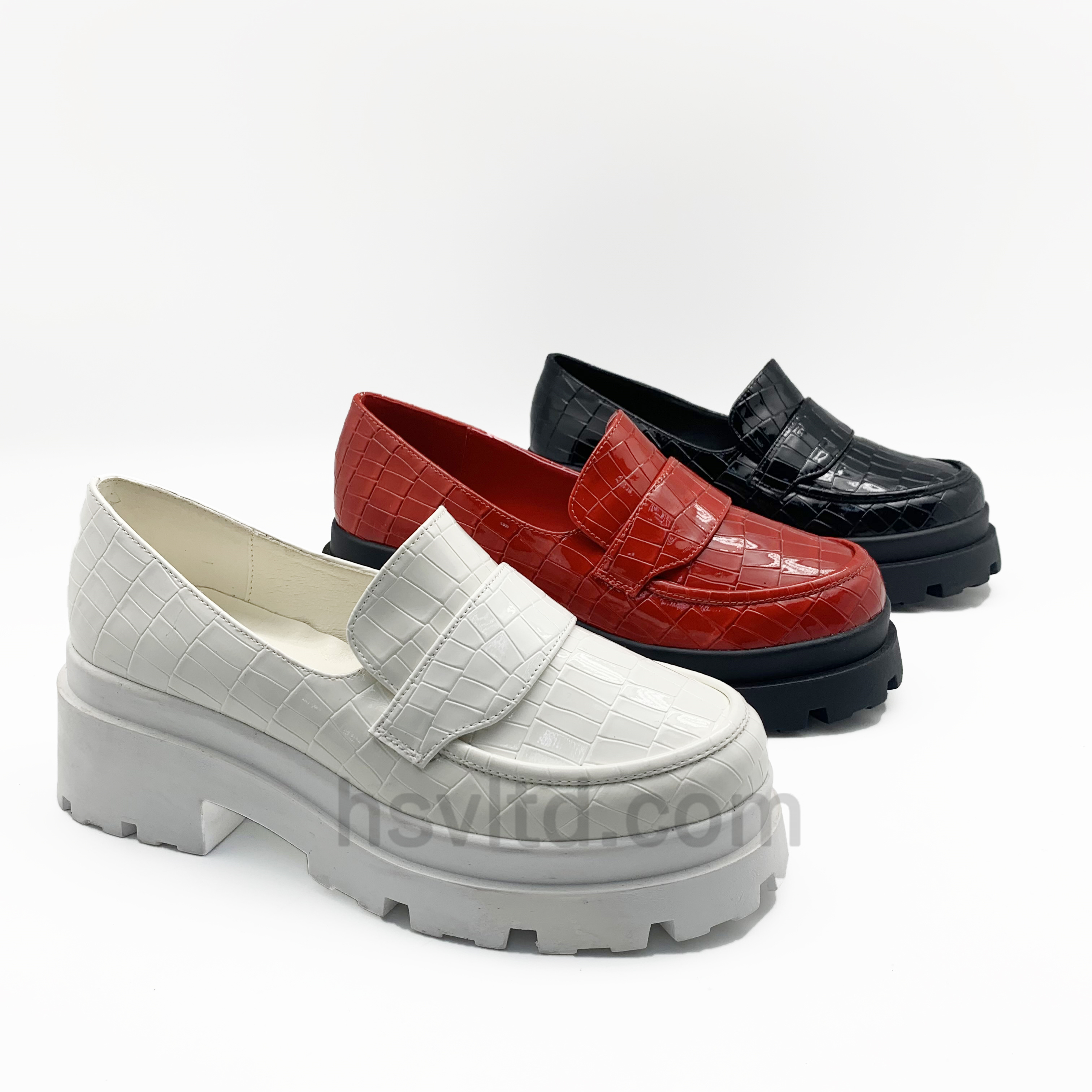 Ladies loafer platform shoes flat shoes women