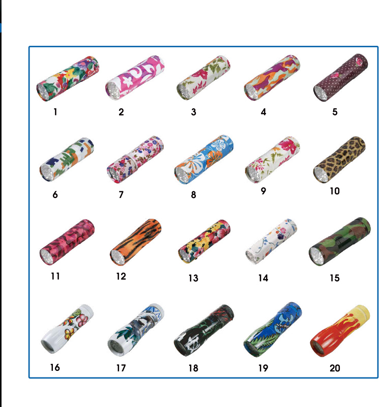 MINI aluminum FLASHLIGHT color printing torch