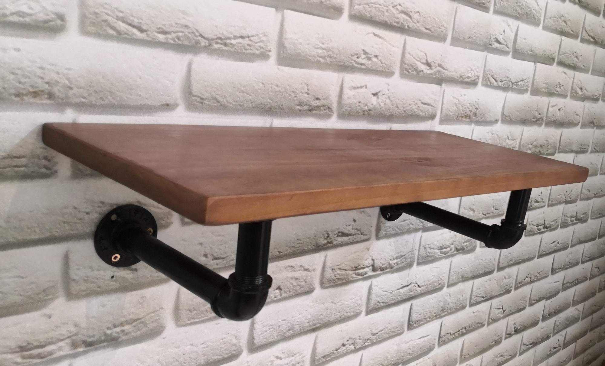 Rustic Wall Shelf / Book Shelf with Bracket / Commidity Shelf
