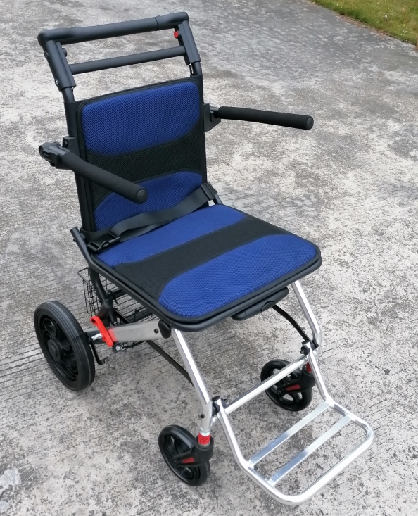 Foldable wheelchair,travel wheelchair with hand brack,Light weight wheelchair,Airplane wheelchair