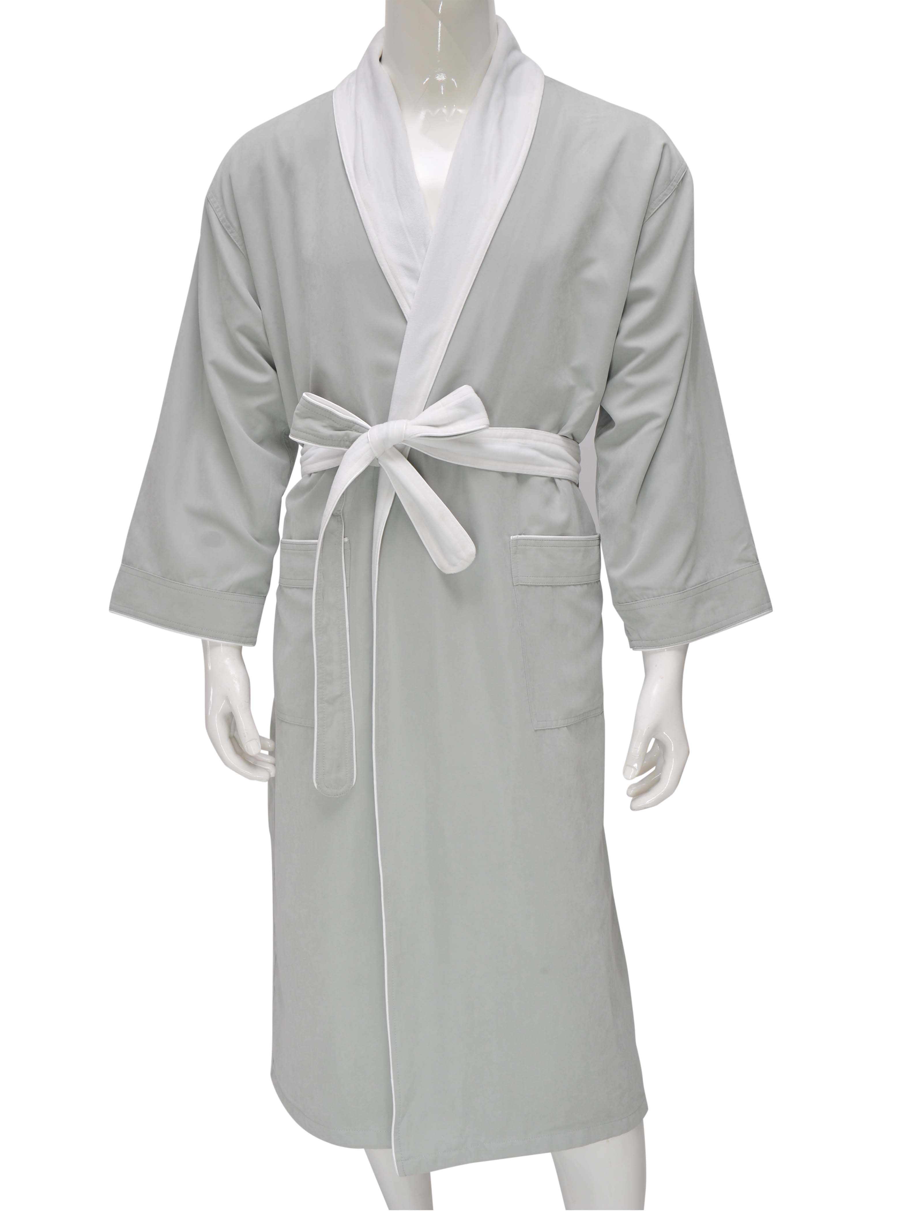 100% polyester Microfiber Coral Fleece double layers Bathrobe for Hotel & SPA