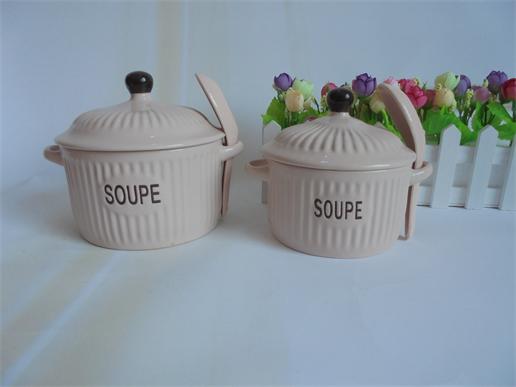 Soup Mug with lid and spoon