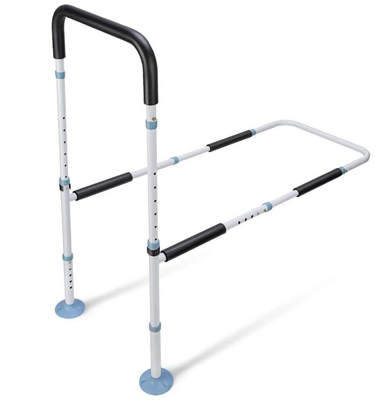 Adjustable handrail and handrail of bed for the elderly