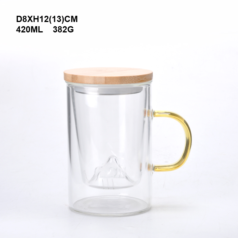 Export hot selling high borosilicate glass with handle cups coffee cups