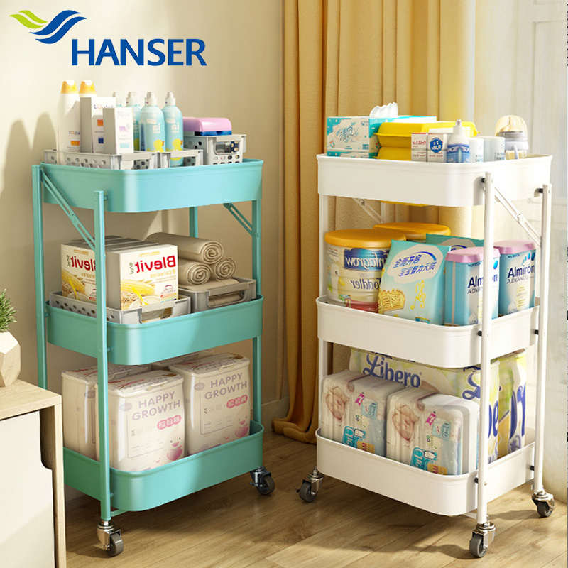 Kitchen vegetable storage rack removable cart multifunctional storage rack