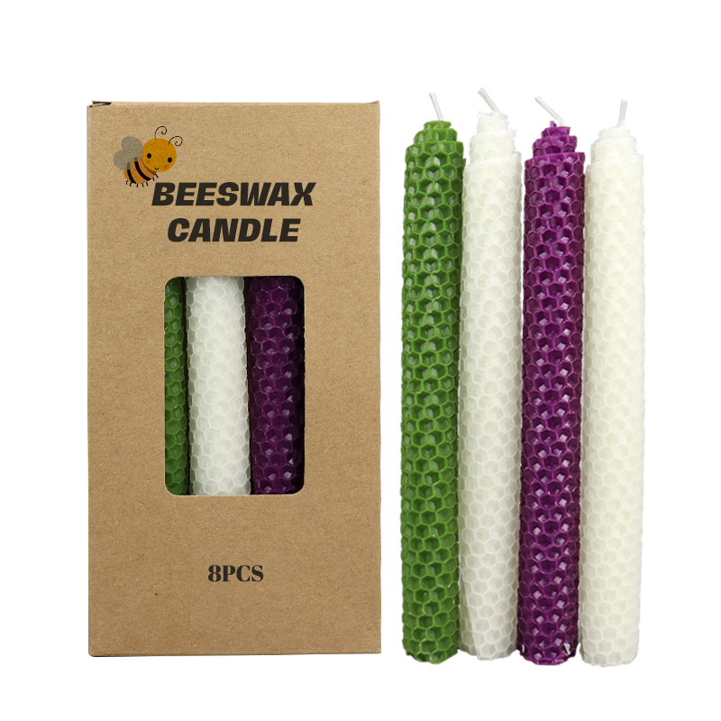 Amazon Hot Sale beeswax candles 100% pure luxury handmade pillar candle taper candles for gift