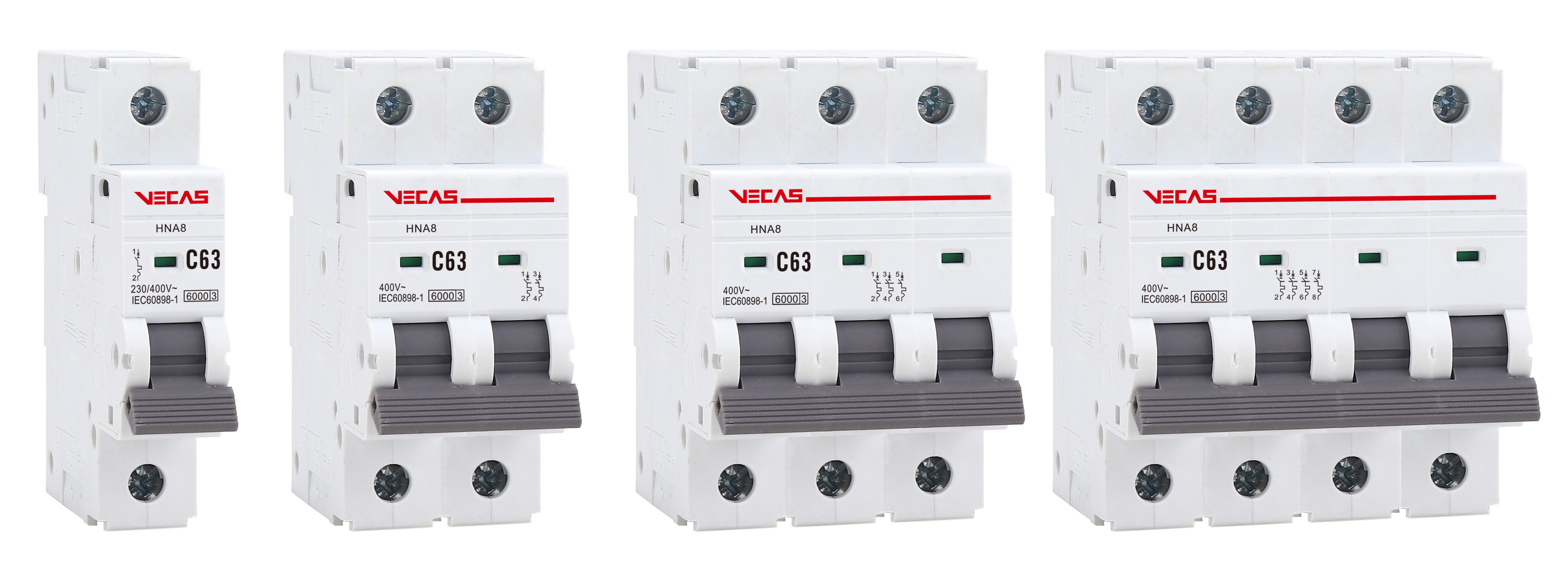 MCB Miniature Circuit Breaker HNA8 VECAS HUAJIA