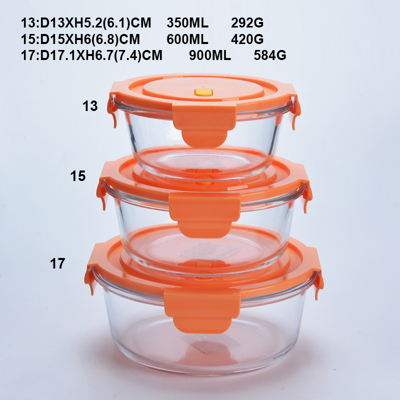 Wholesale factory direct small capacity round glass container accept customization