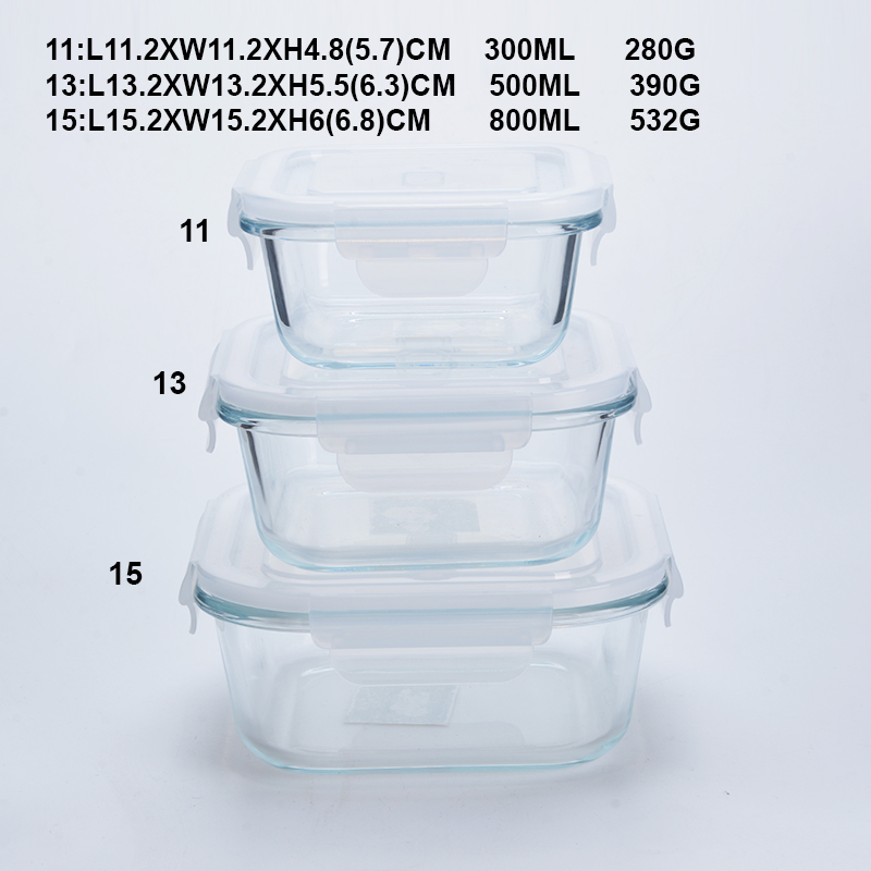 Newly 100% Leakproof high borosilicate glass jars for kitchen containers