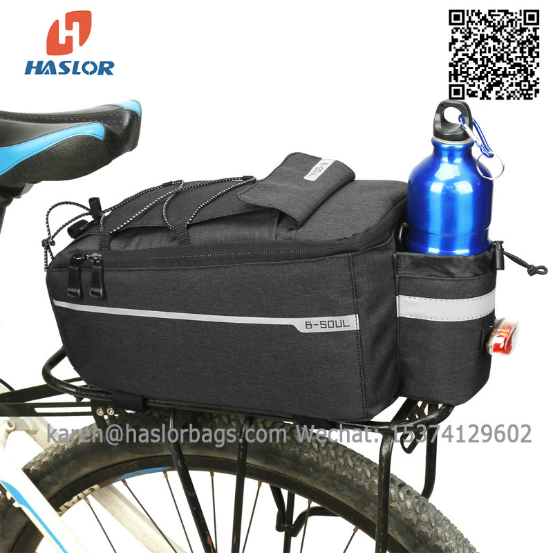 01#Multifuction Bicycle bag pannier with reflective stripe waterproof bike rear bag bike cooler bag