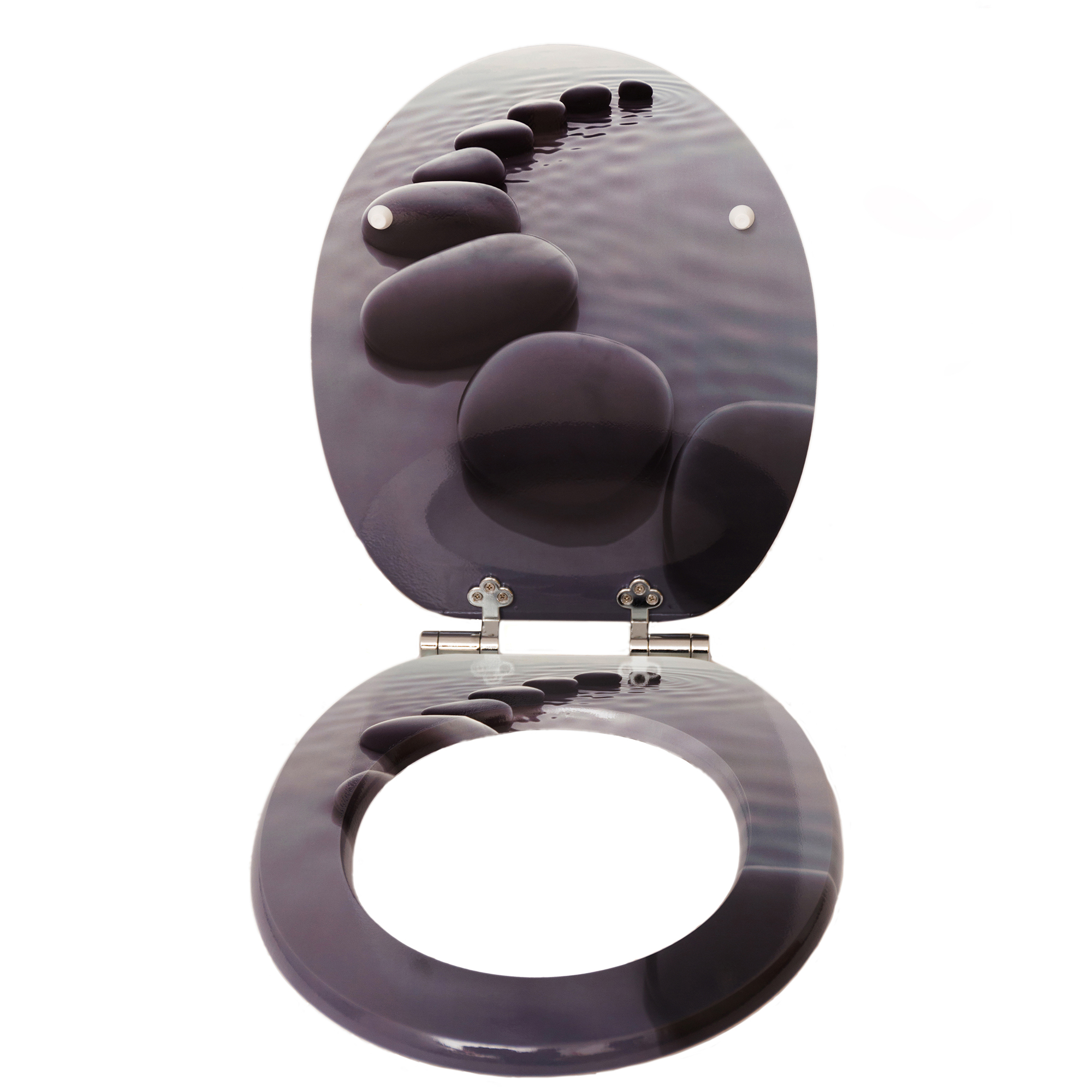 Bathroom black stones toilet seat wc wooden toilet cover mdf seat cover