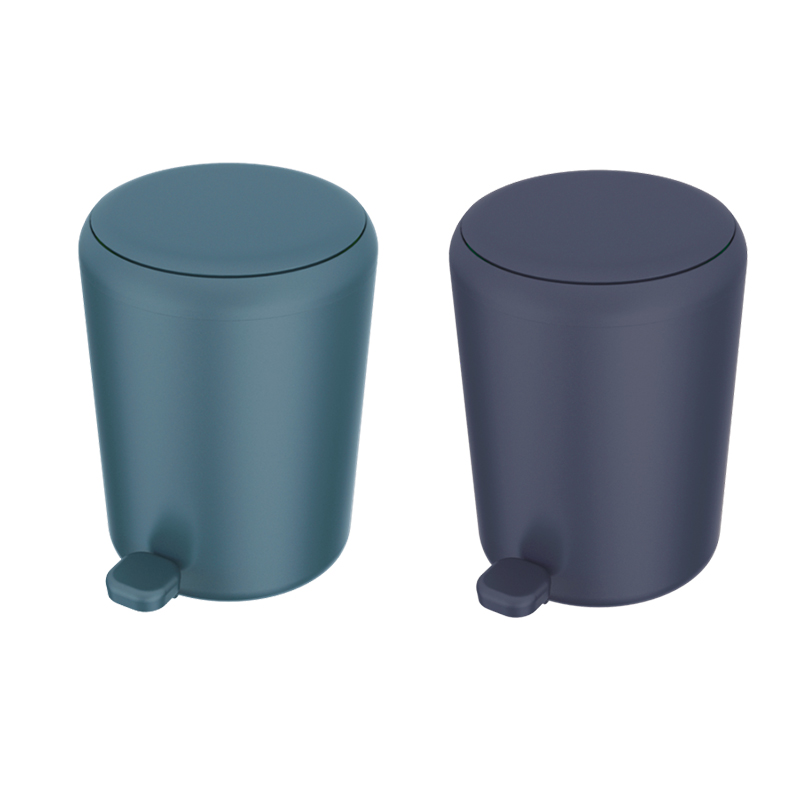 Modern design round foot pedal 5L plastic trash bin for bathroom living room bedroom SW6947