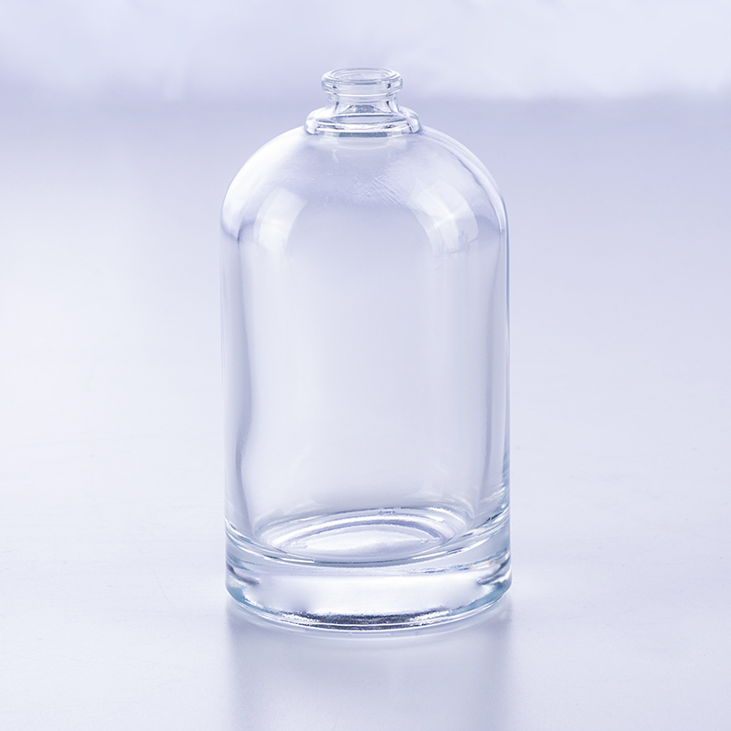 Whole 30ml 50ml 100ml cyulindrical inclined shoulder clear perfume glass botlte with sprayer