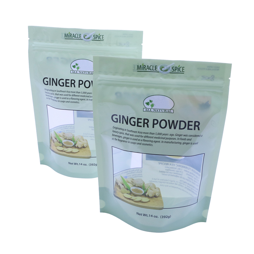 Custom Transparent Mylar Aluminum foil Stand up Pouch with Clear Window for food