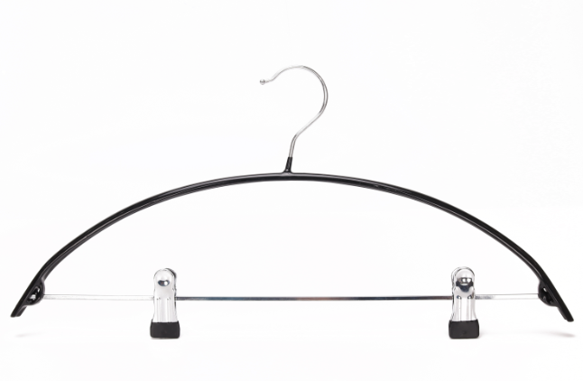 Supermarket Hot Selling PVC Coated Metal Hanger with Clips