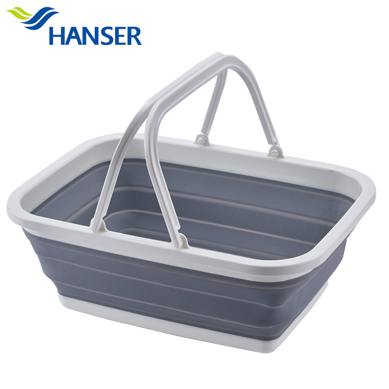 Folding portable shopping basket Spring outdoor plastic picnic basket shopping basket