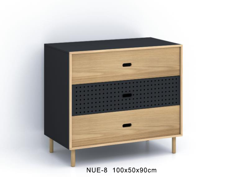 Cabinet with three drawers
