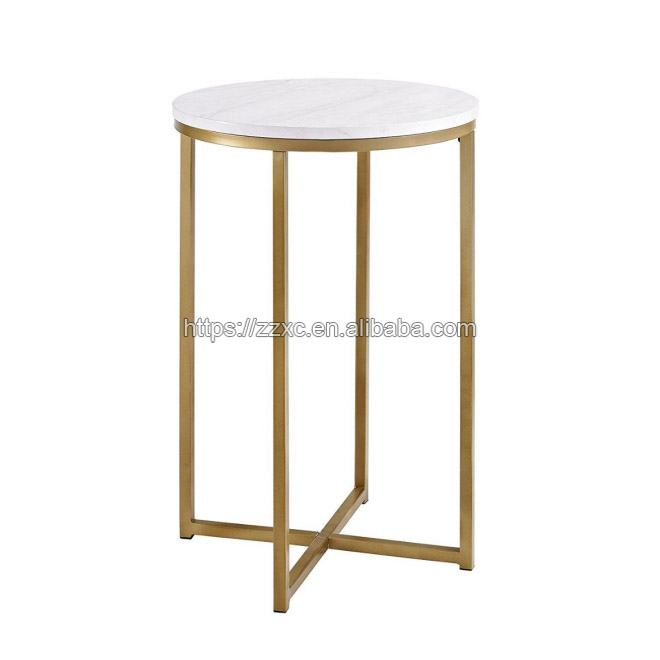Faux Marble Top Side Table