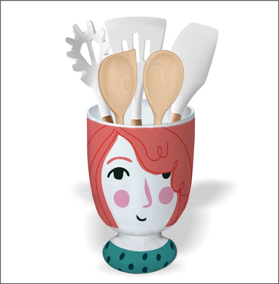 Glass* Kitchen Utensils & holder Set