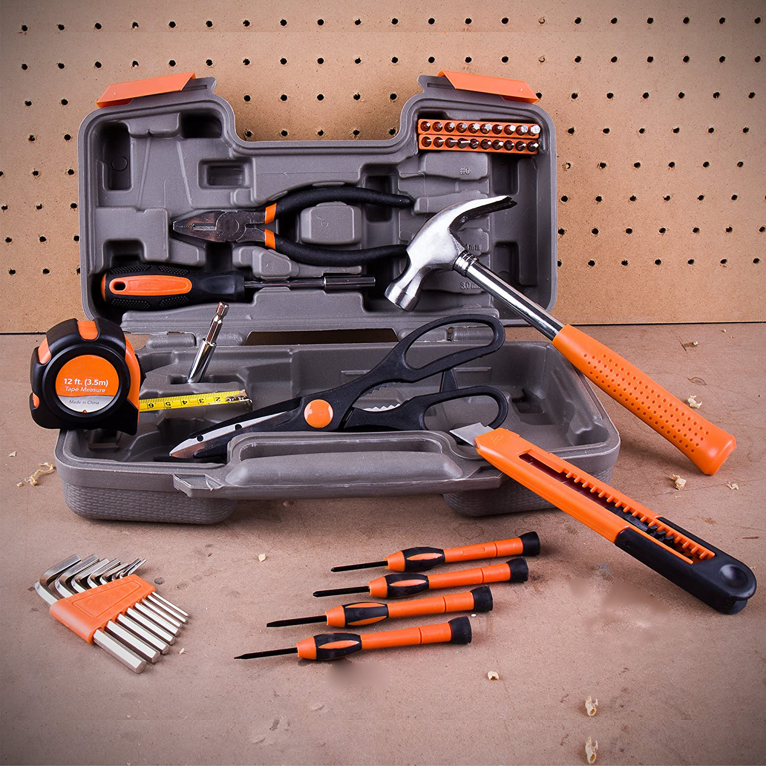 39pcs orange hand tool sets for home use