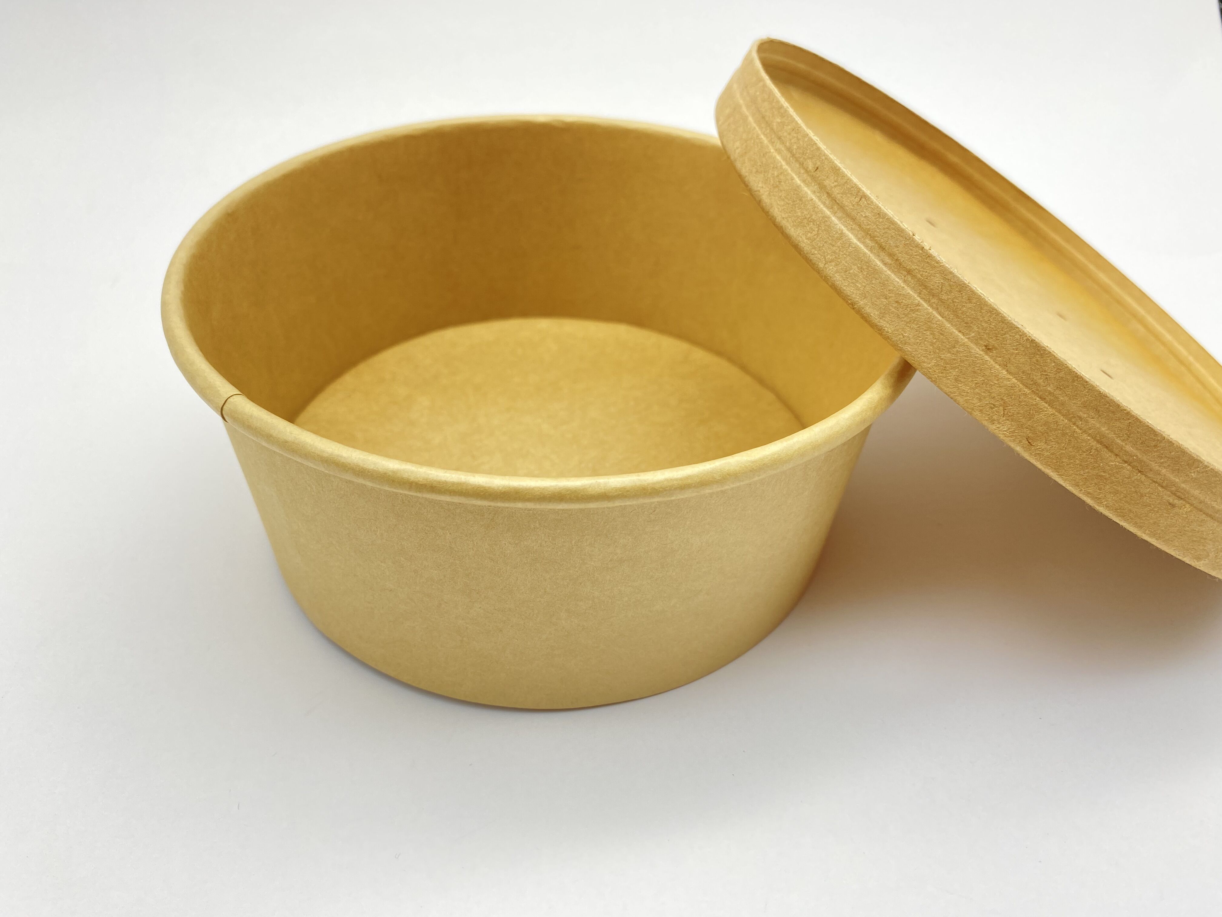 Food Container Custom Printed Multi-Size Disposable Kraft Paper Salad Bowl