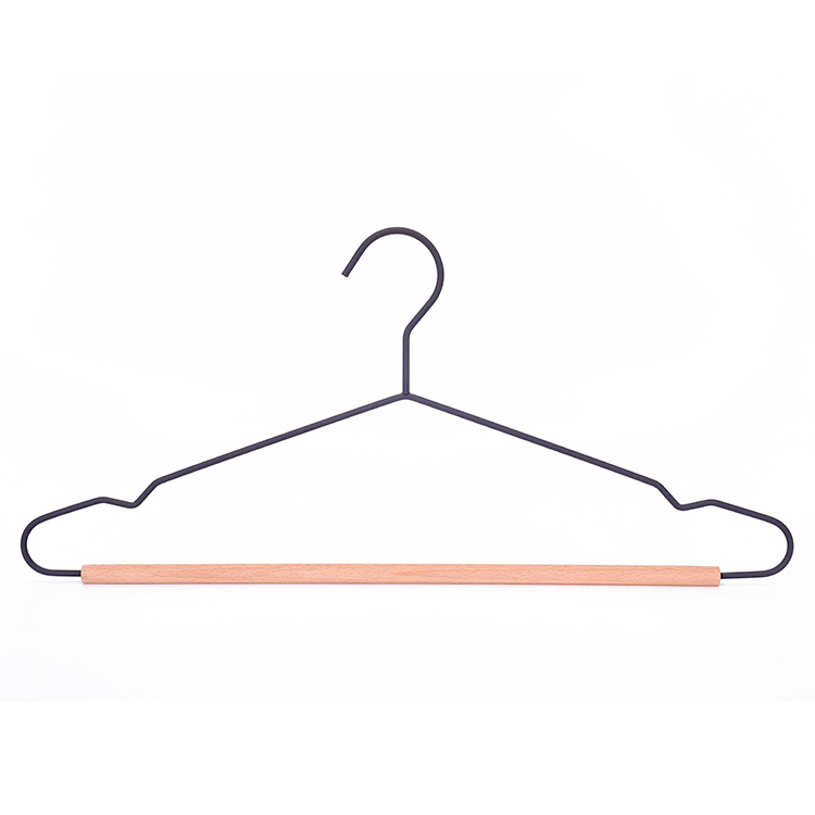 Nordic Style Metal Hanger with Wooden Round Bar