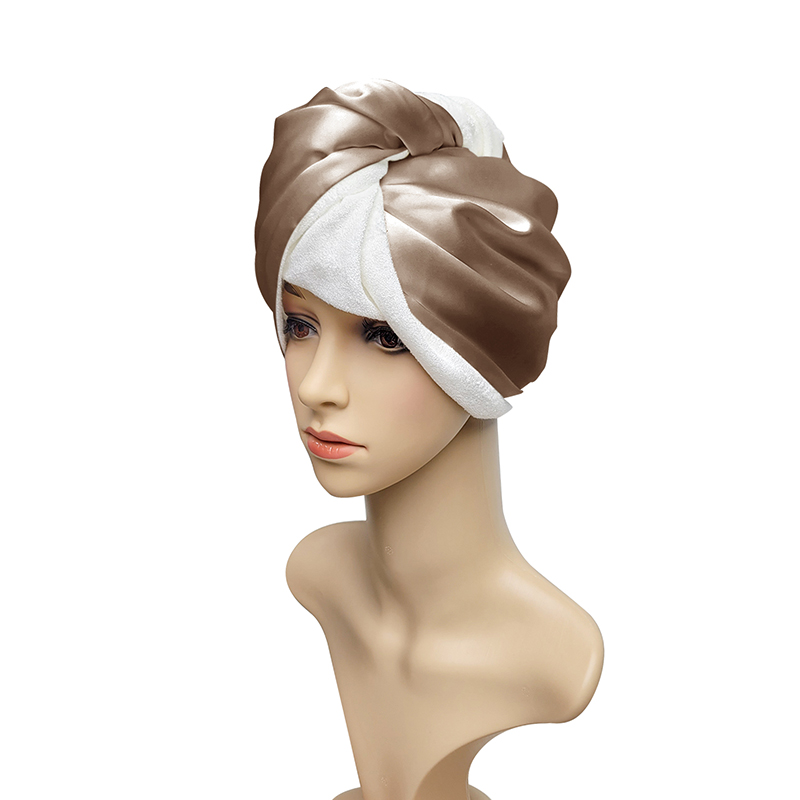 Custom Night Hair Adjustable Black Bonnet Sleeping Bonnets 100% Long Silk Sleep Cap