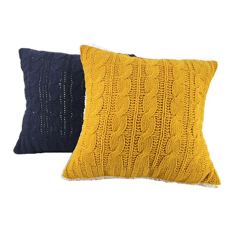 Decorative Pillow Cushion Cover Bedding Acrylic Reversible Sherpa For Sofa And Bedding