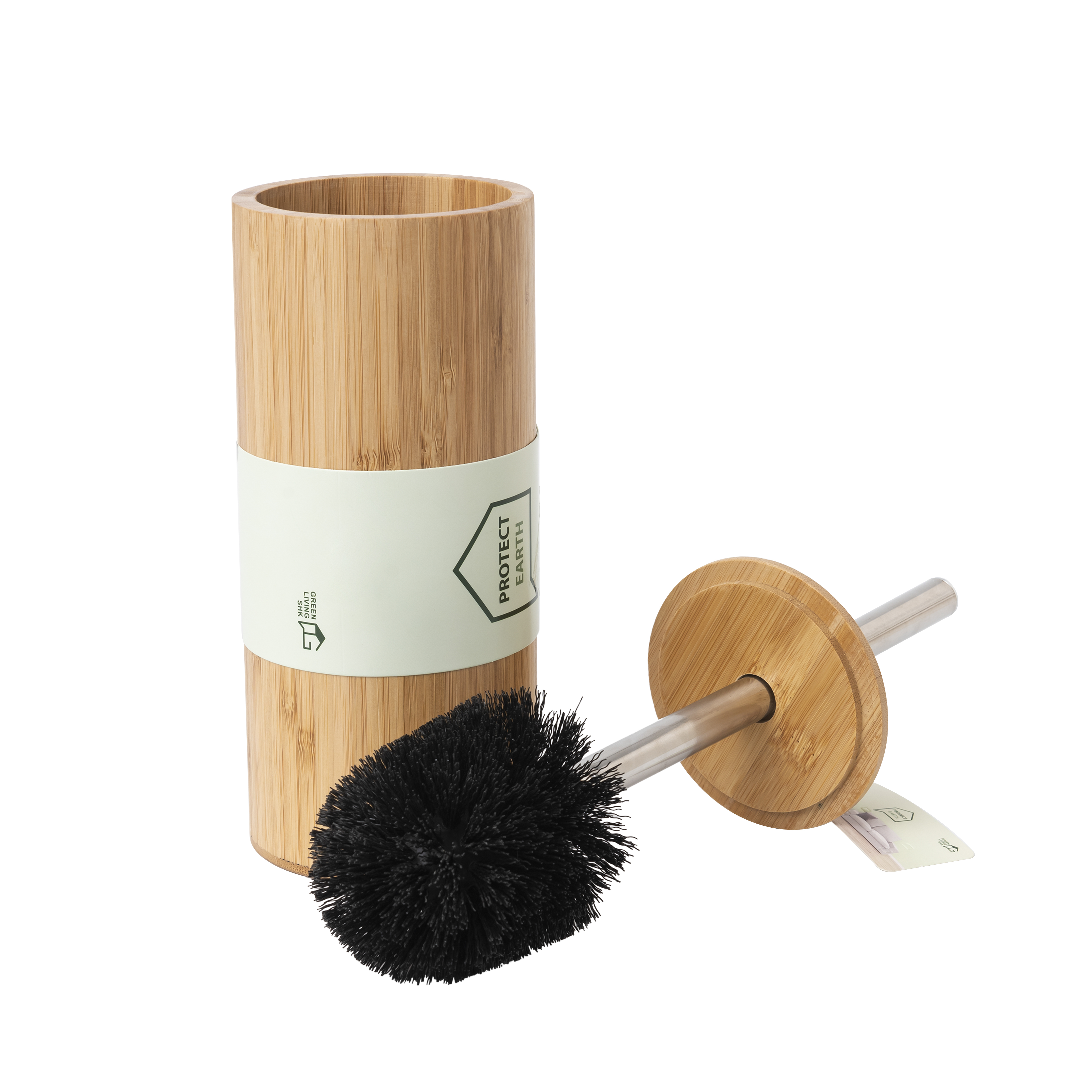Bamboo toilet brush