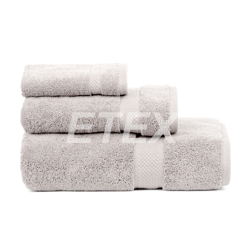 100% cotton solid towel with dobby border