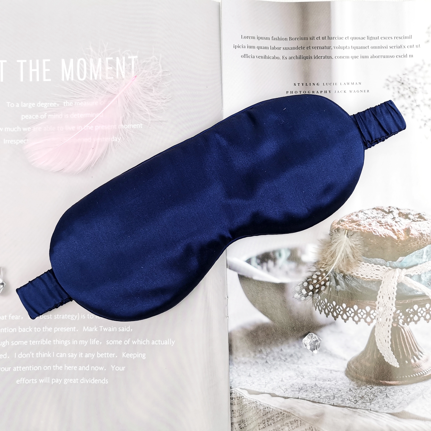 Customized Logo 100% Real Natural Mulberry Sleep Eye Mask Printed Silk Eye Mask