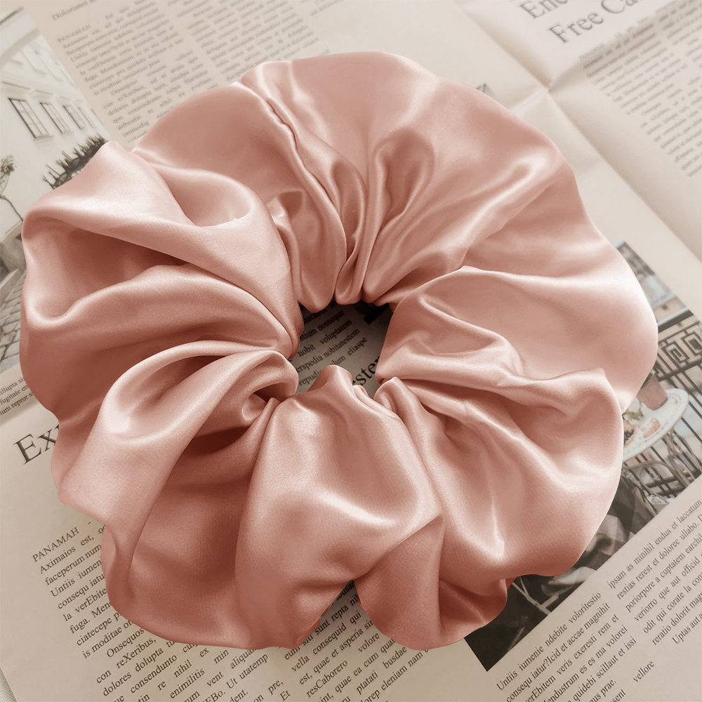 Small/midi/large/Over size 100% pure silk scrunchies customized