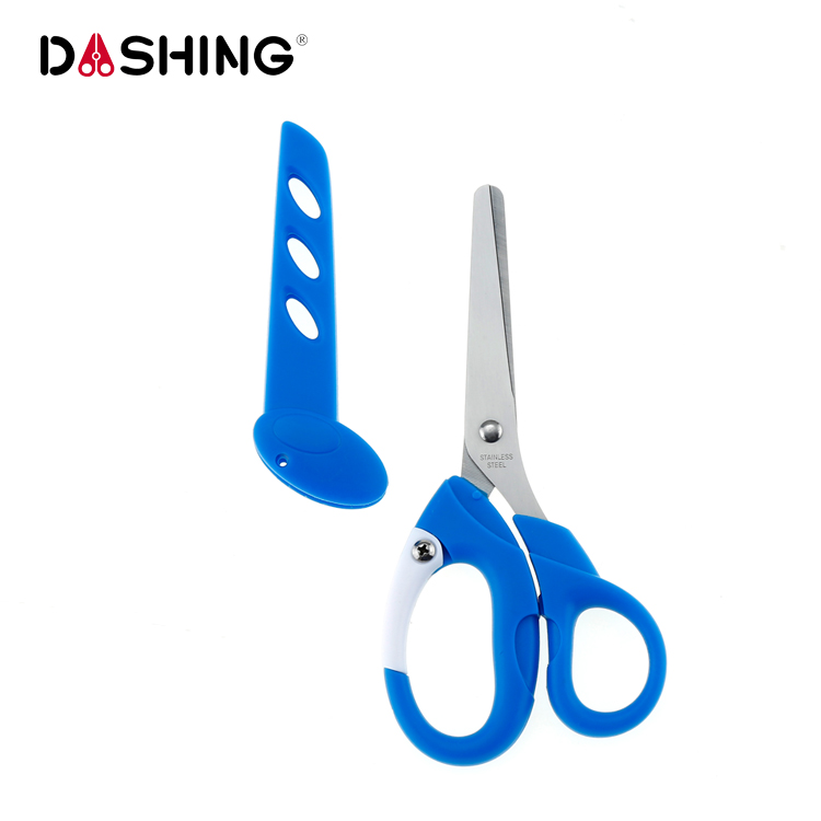 School Children Scissors with Safety Cap Stainless Steel