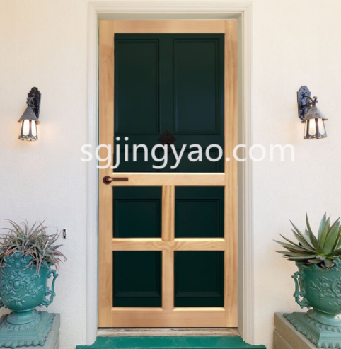 Wood door Custom vintage wind glass wood door entry door